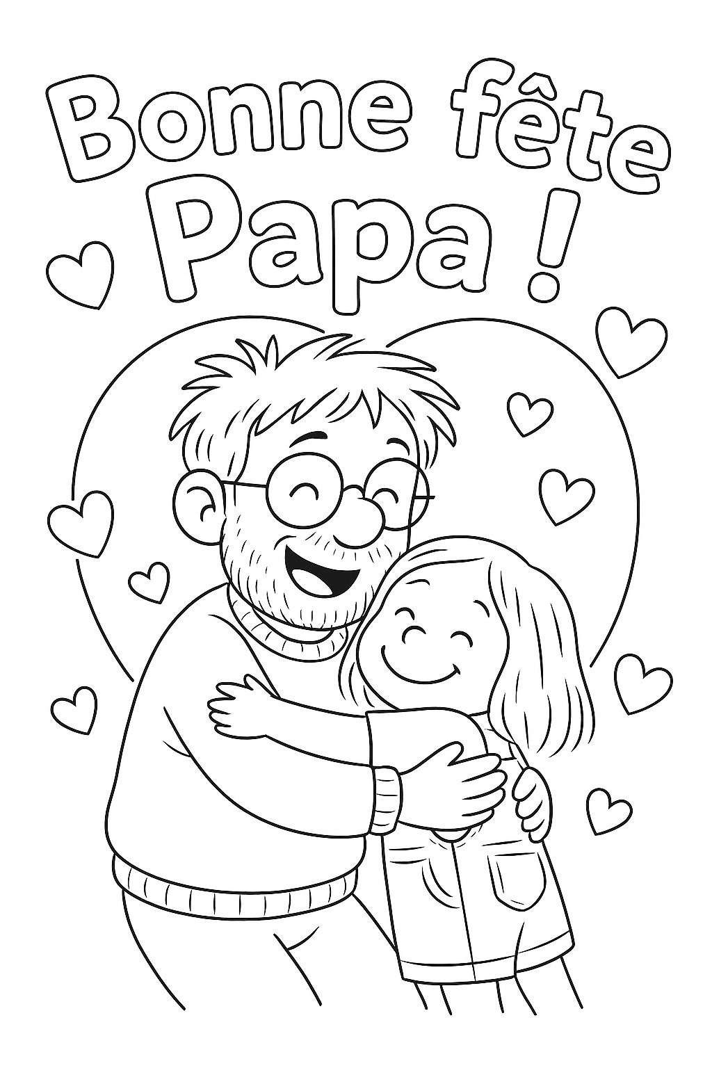 Coloriage : Bonne fête Papa