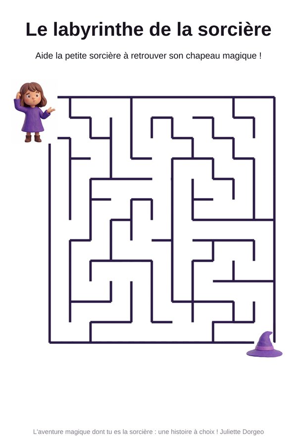 Labyrinthe : aide la petite sorcière à retrouver son chapeau